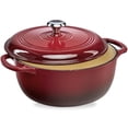 thumbnail image 1 of Best Choice Products Horno holandés redondo de hierro fundido esmaltado de 7,5 cuartos de galón, estilo familiar, utensilios de cocina pre-sazonados de alta resistencia para el hogar, cocina, comedor,, 1 of 7