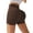 Brown, variant on Blue Women's Yoga Shorts, Women Workout Impact Shorts 4.5" Scrunch Butt Lifting Gym Shorts Seamless Booty Biker Shorts,Women's Yoga Shorts M