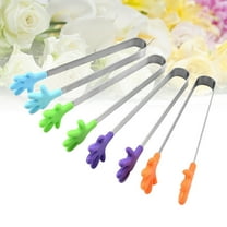 IBASETOY BBQ Grill Tongs Stainless Steel Kitchen Tongs 4Pcs Assorted Color