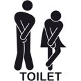 thumbnail image 1 of Hombre Mujer Baño Inodoro WC Hogar Extraíble Etiqueta De La Pared Póster Decoración De La Pared Para Dormitorio Sala De Estar Baño Cocina Ventana Vidrio, 1 of 5