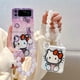 thumbnail image 2 of Sanrio-funda de teléfono con soporte para Samsung Galaxy Z Flip 3, carcasa protectora trasera de PC dura, hello kitty, Flip 4 Fivean unisex, 2 of 2