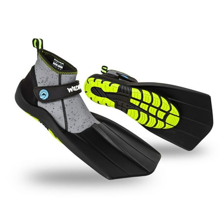 - Wildhorn Topside Men's 10 Women's 11 Hydro Snorkel Fins Swim Flippers, Sharkskin
