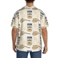 thumbnail image 3 of Rateoe Peanuts Pattern Men's Short Sleeve Classic Shirt, Casual Short-Sleeved Shirt, Lightweight Summer Shirt, Cuban Collar Shirt,Button-Front Shirt-3X-Large, 3 of 5