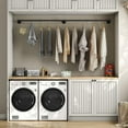 thumbnail image 2 of Perchero de Pared ZZBIQS Practiclean de Metal 184cm Negro Multiusos, 2 of 8