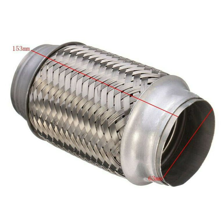 LHCER Flexible Joint Tube,2 X 6in Car Exhaust Flexible Pipe Stainless Steel  Weld Joint Tube Auto Accessories,Car Accessories 