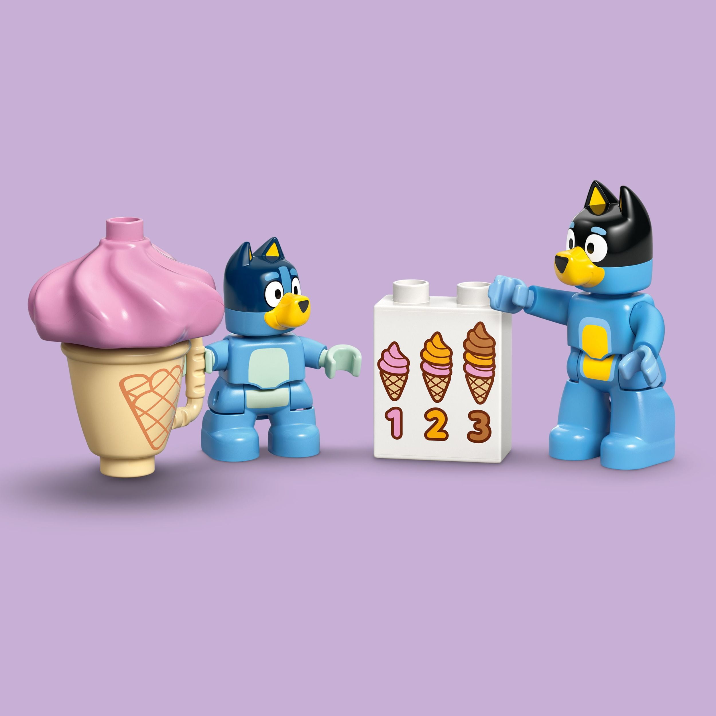 LEGO DUPLO Bluey Ice Cream Trip with Bluey - Toddler Toy For Kids, Boys, and Girls Ages 2+ - Includes Bluey Figure and Ice Cream Toy Stand - Sensory Toy for Pretend Play - Preschool Gift Idea - 10458, LEGO Ice Cream Trip wit 10458