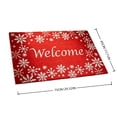 thumbnail image 3 of Christmas Snowflake Decor Welcome Mat, 29.52x17.71 Inch Xmas Red Door Mat for Home Entrance, Rustic Farmhouse Winter Christmas Floor Mats for Front Outdoor Indoor Entryway Rug, 3 of 6