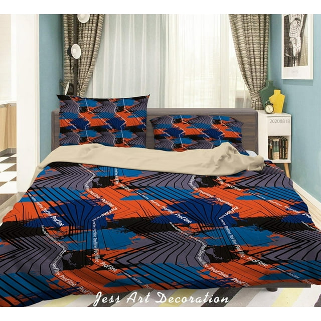 3D Geometric Colorful Abstract Quilt Cover Set Bedding Set Duvet Cover