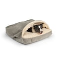 thumbnail image 1 of Snoozer Cozy Cave Square Pet Bed, Small, Heather Gray, Hooded Nesting Dog Bed, 1 of 4