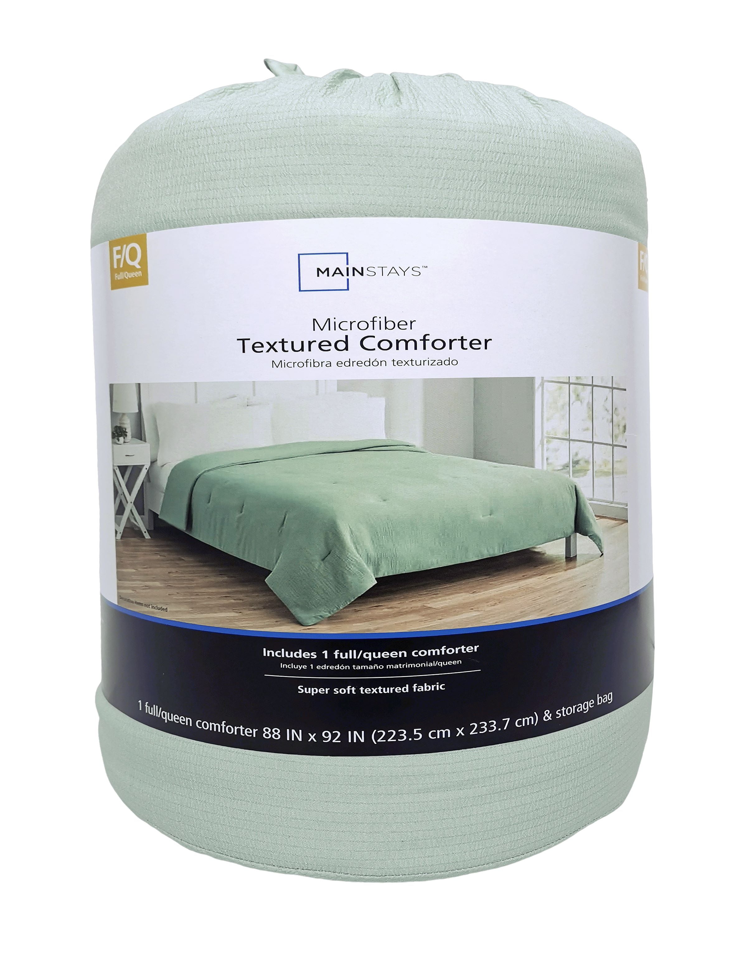 Mainstays Soft Sea Green Comforter, Queen