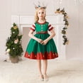 thumbnail image 4 of LOVZFMLL Robe Longue Extensible à Manches Courtes Imprimée Scintillante pour Tout-Petits Enfants avec Poches, 4 of 9