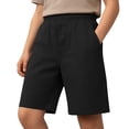 thumbnail image 7 of Liyamei Boys Athletic Shorts with Stretch for Summer Running Sports Size 5-16,Black, 7 of 7