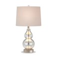 thumbnail image 3 of Henn&Hart 12" Clear Glass/Satin Nickel Metal/Glass/Fabric Table Lamp, 3 of 9