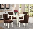thumbnail image 3 of East West Furniture Norden 5-piece Wood Dining Set in Linen White/Chocolate, 3 of 3