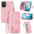 thumbnail image 6 of Phone Case for Motorola Moto G55 5G, Shockproof PU Leather Wallet Case with Card Slots Anti-Scratch Stand Magnetic Flip Zipper Pocket Cover for Motorola Moto G55 5G, Purple, 6 of 11