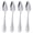 Silver 4PCS, variant on CY5O5ee Stainless Steel Fruit Spoon Set Of 4 Sliver Steel Spoons with Handle &Serrated Edge Utensils Tool for Fruit Dessert Cheese Vegetables Kitchen Tool
