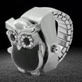thumbnail image 3 of Montre Bague Bague Doigt Montre Bague Quartz Montre Bague Doigt Quartz Montre Bague Retournement Couvercle Bague Montre Bague Doigt Montre Retournement Couvercle Motif Hibou Vintage Unixes Montre Doigt Quartz, 3 of 8