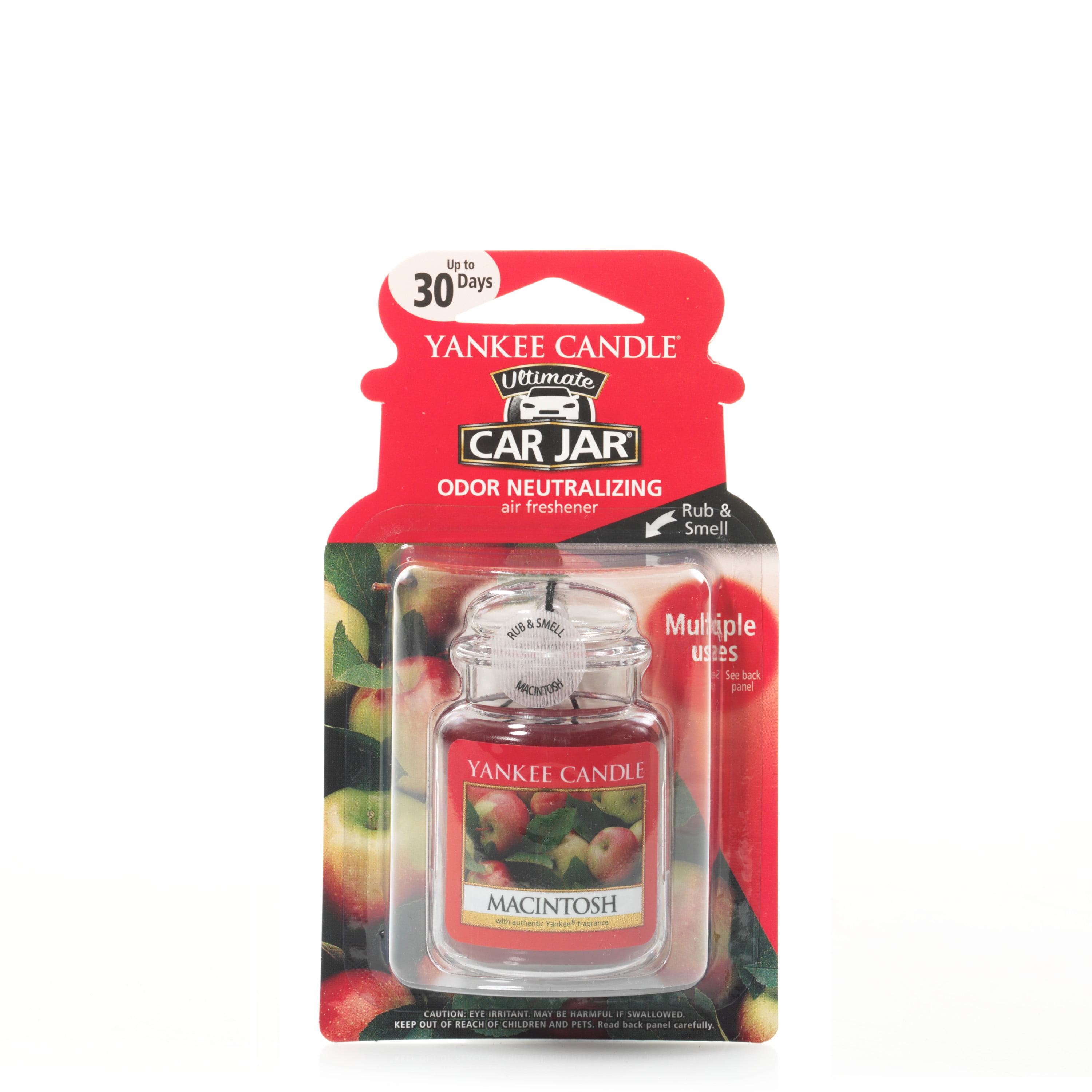 Yankee Candle Car Jar Ultimate Hanging Air Freshener, Macintosh