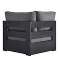 thumbnail image 5 of Tahoe Outdoor Patio Powder-Coated Aluminum Modular Corner Chair in Gray Charcoal, 5 of 8