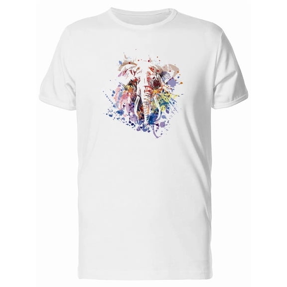 Splash Paint Elephant T-Shirt Men -Image by Shutterstock, Male Large