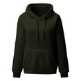 thumbnail image 4 of Warm Hoodies for Women Comdrip Women Warm Winter Top Sweatshirt Ladies Hooded Pullover Jumper Fleece Hoodie Women Green L, 4 of 4