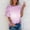 Purple #5, variant on Spring Tops for Women 2025 Women's Short Sleeve Round Neck Casual Tops Fashion Printed T-Shirt Blouse, Sizes S-5XL