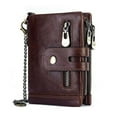 thumbnail image 2 of SPRING PARK Practical Mens Buckle Blocking Wallet,Leather Vintage Large Capacity Holder Purse for Man, 2 of 6
