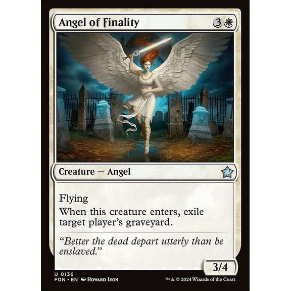 MtG Foundations Uncommon Angel of Finality #136
