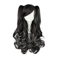 thumbnail image 1 of Humano Cabello Pelucas para Mujeres 28" Negro Blanco Rizado Peluca con Peluca Gorra Sintética Fibra, 1 of 6