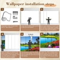 thumbnail image 5 of Wallpaper Golf Course Green Sand Bunkers Reflective Water Palm Trees Peel and Stick Wall Murals 69"H x 96"W Removable PVC Wall Paper Self-Adhesive Wall Paintings Art Decor for Bedroom Living Room, 5 of 7
