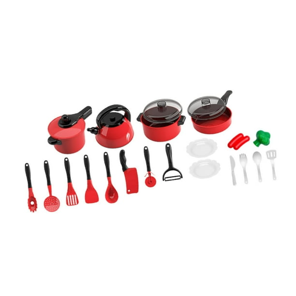 Accesorios de cocina para niños, juego de cocina de simulación, juego de comida de juguete 22 piezas
