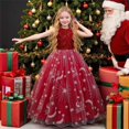 thumbnail image 1 of Jamsmile Toddler Girls Dress Sleeveless Formal Performance Lace Long Princess Dresses Childrens Girl Pageant Gowns Dress, 1 of 3