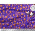 thumbnail image 3 of Soimoi Blue Poly Georgette Fabric Artistic Flower & Dots Print Sewing Fabric Yard 52 Inch Wide, 3 of 3