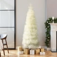 thumbnail image 6 of LuxenHome 6Ft Holiday Slim Artificial Pampas Grass Tree in Natural Ivory, 6 of 9