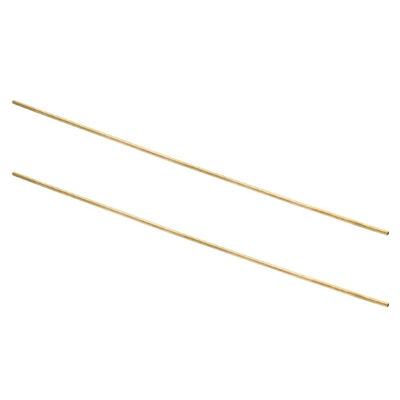 2Pcs Brass Round Tube, 2mm OD 0.5mm Wall Thickness 300mm Length Seamless Tubing