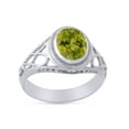thumbnail image 2 of AFFY Celtic Lady's Simulated Peridot Ring In 14K White Gold Plated 925 Sterling Silver Jewelry for Ladies, Ring Size 11, 2 of 4