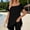Black, variant on Womens Summer Tops Short Sleeve One Shoulder Chiffon Asymmetrical Hem Blouses