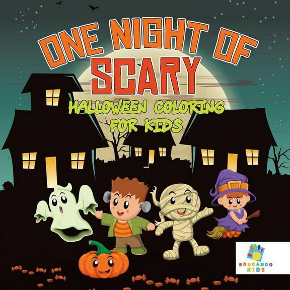 One Night of Scary Halloween Coloring for Kids, (Paperback)