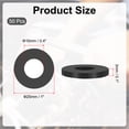 thumbnail image 2 of Uxcell 50 Pcs 0.4"ID x 1"OD x 0.1"T Multi Purpose Rubber Spacer, 2 of 6