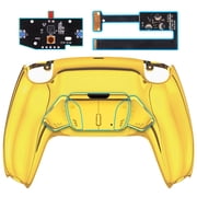 eXtremeRate Chrome Gold Programable 4 Back Buttons RISE4 Remap Kit for PS5 Controller BDM 010/020 - Controller NOT Included