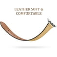 thumbnail image 3 of KOMI Slim Leather Band Compatible with Apple Watch Band 40mm 38mm 41mm 42mm 44mm 45mm 49mm Women, Top Grain Genuine Leather Strap Thin Watch Wristband for iWatch Series 9 8 7 6 5 4 3 2 1 SE Ultra 2, 3 of 7