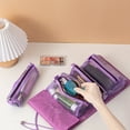 thumbnail image 4 of Neceser enrollable para maquillaje, organizador de viaje para artículos de aseo - 4 bolsas de nailon desmontables, estuche de cosméticos de gran capacidad para mujer | Neceser portátil para viajes,, 4 of 8