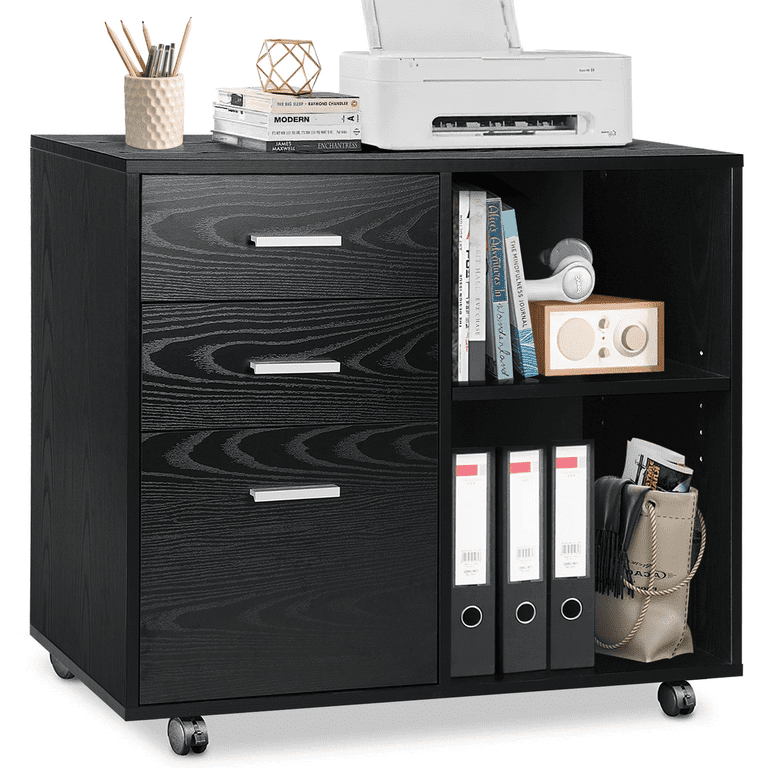 TUSY Office Cabinet, 3 Drawer File Cabinet with Lock, Printer