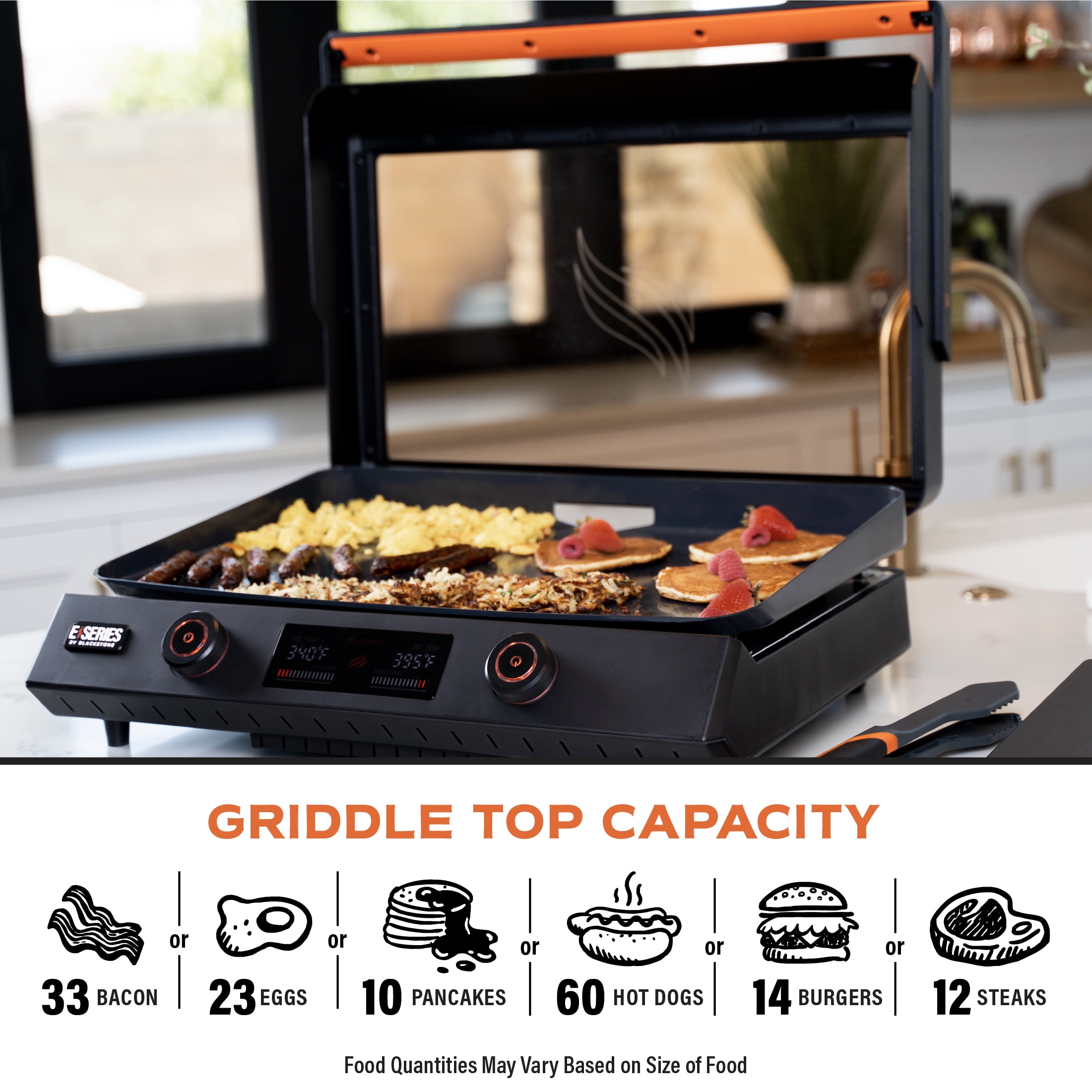 Blackstone E-Series 2-Burner 22 Electric Tabletop Griddle with Prep Cart 