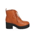 thumbnail image 2 of New Women Wild Diva Cobra-01 Leatherette Lug Sole Chunky Heel Combat Boot, 2 of 5