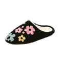thumbnail image 2 of Domzle Cute Fuzzy House Slippers for Women Men Non-Slip Memory Foam Shoes Black US-6.5, 2 of 5