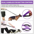 thumbnail image 3 of Huggeg Laisse pour Chien Mains Libres pour Course Marche Entraînement Randonnée, Poignée Double Réfléchissante, Pochette Distributrice de Sacs de Caca, Ceinture Ajustable, Absorbant les Chocs, Idéal pour Moyen à Grand AZ824-1149, 3 of 7