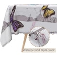 thumbnail image 2 of 60x84inches Rectangle Tablecloth Colorful Butterfly Print Decorative Table Cloth Waterproof and Stain Resistant Table Cover for Home Kitchen Dining Room Picnic Patio Indoor Outdoor Party Use, 2 of 7