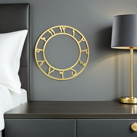 EXHUMKY 2-Pack Modern Acrylic Circle Wall Clock Stickers, Peel and Stick Decorative Wall Decals for Home and Office
