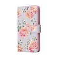 thumbnail image 6 of SaniMore for Samsung Galaxy S23 2023 Case PU Leather with Luxury Flower for Girls Women Stand Feature Card/Cash Slots Detachable Wrist Strap Magnetic Clasp All-inclusive Protective Case, Rose, 6 of 8